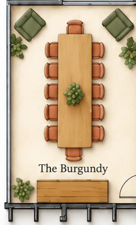 The Burgundy — Boardroom layout