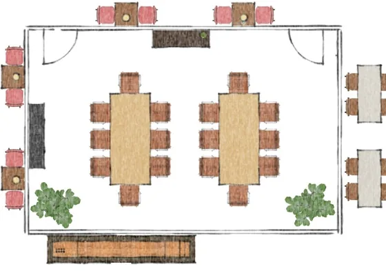 Prometheon — Seated Dinner layout