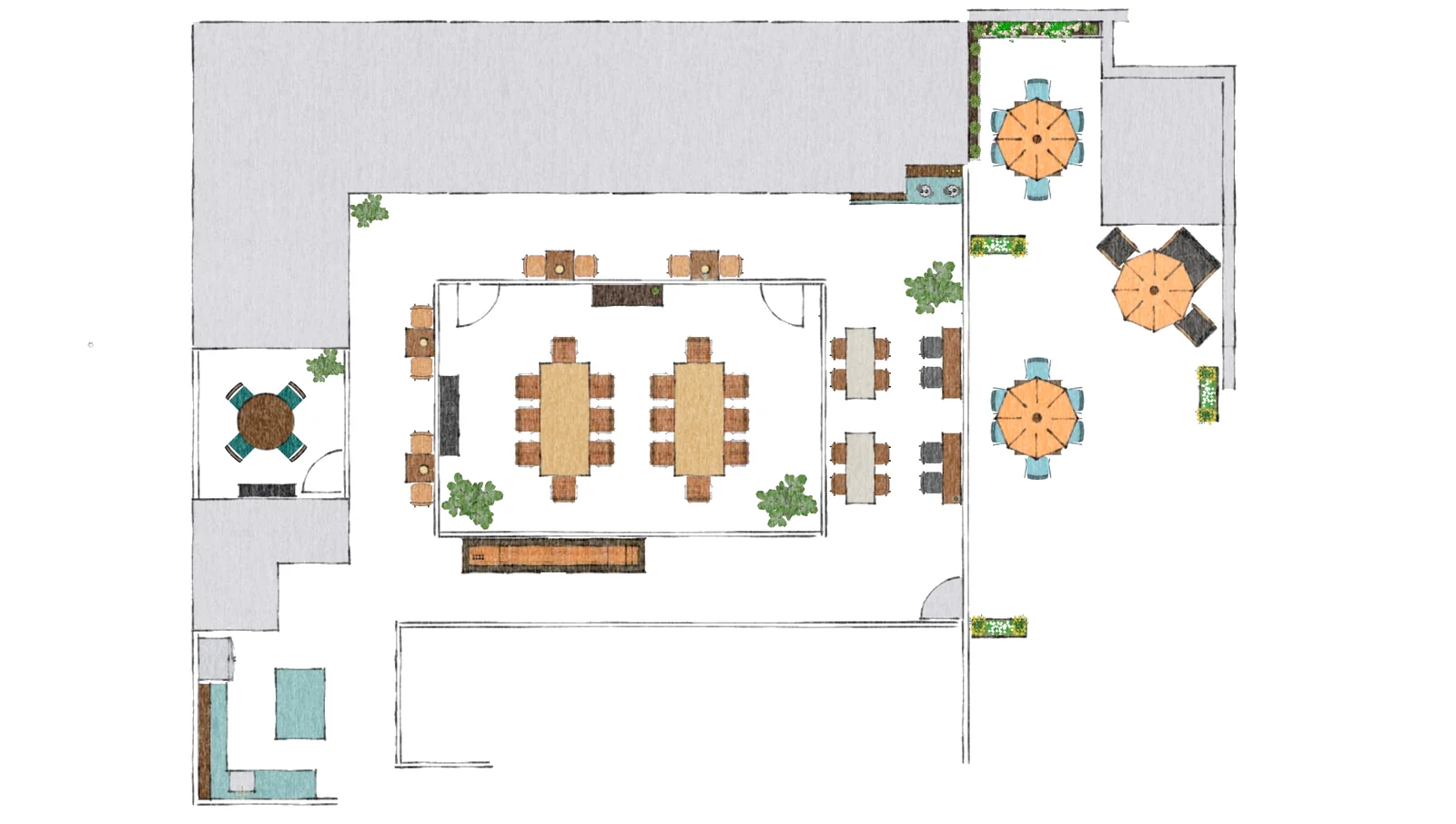 Prometheon — Seated Dinner floor plan