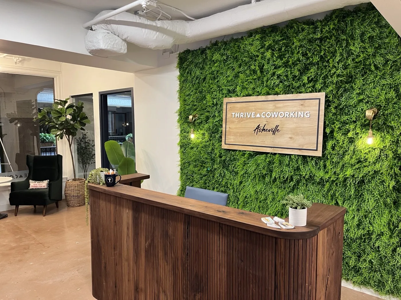 Meeting room at THRIVE Asheville