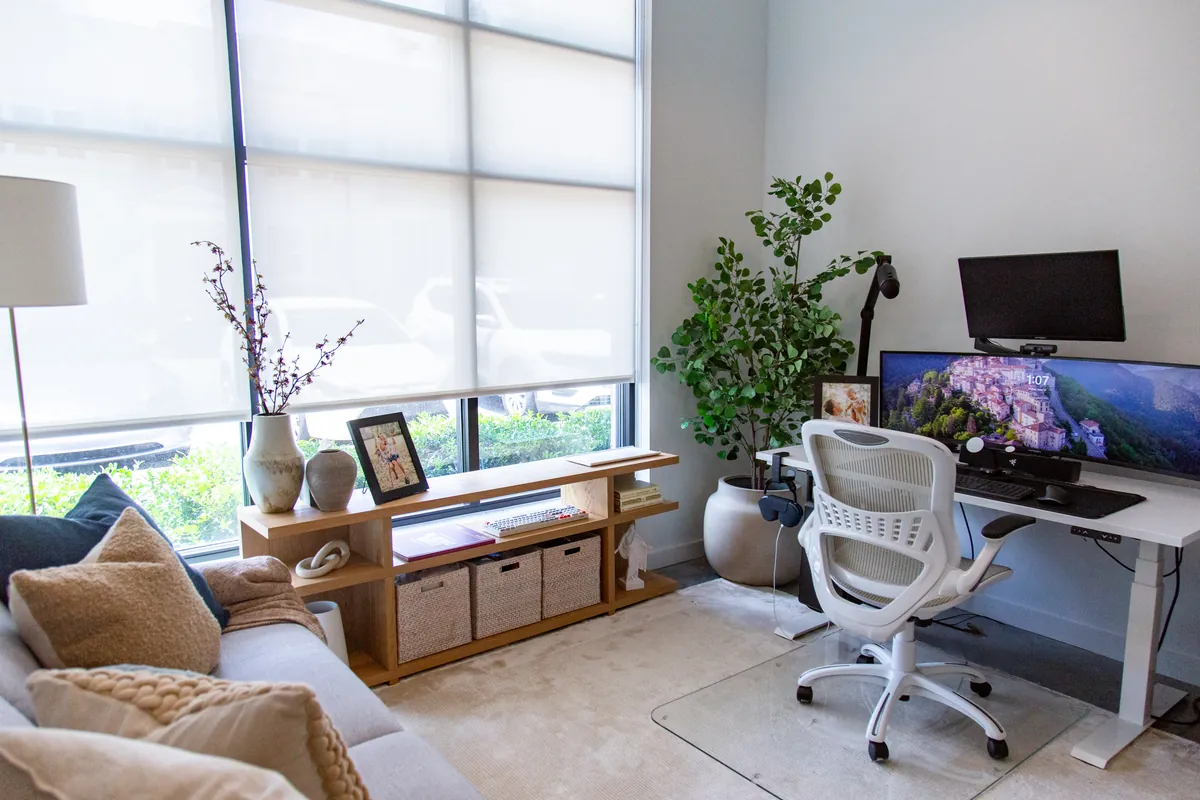 A private office with lounge seating at THRIVE