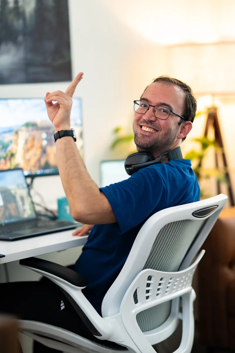 A member working in a private office at THRIVE