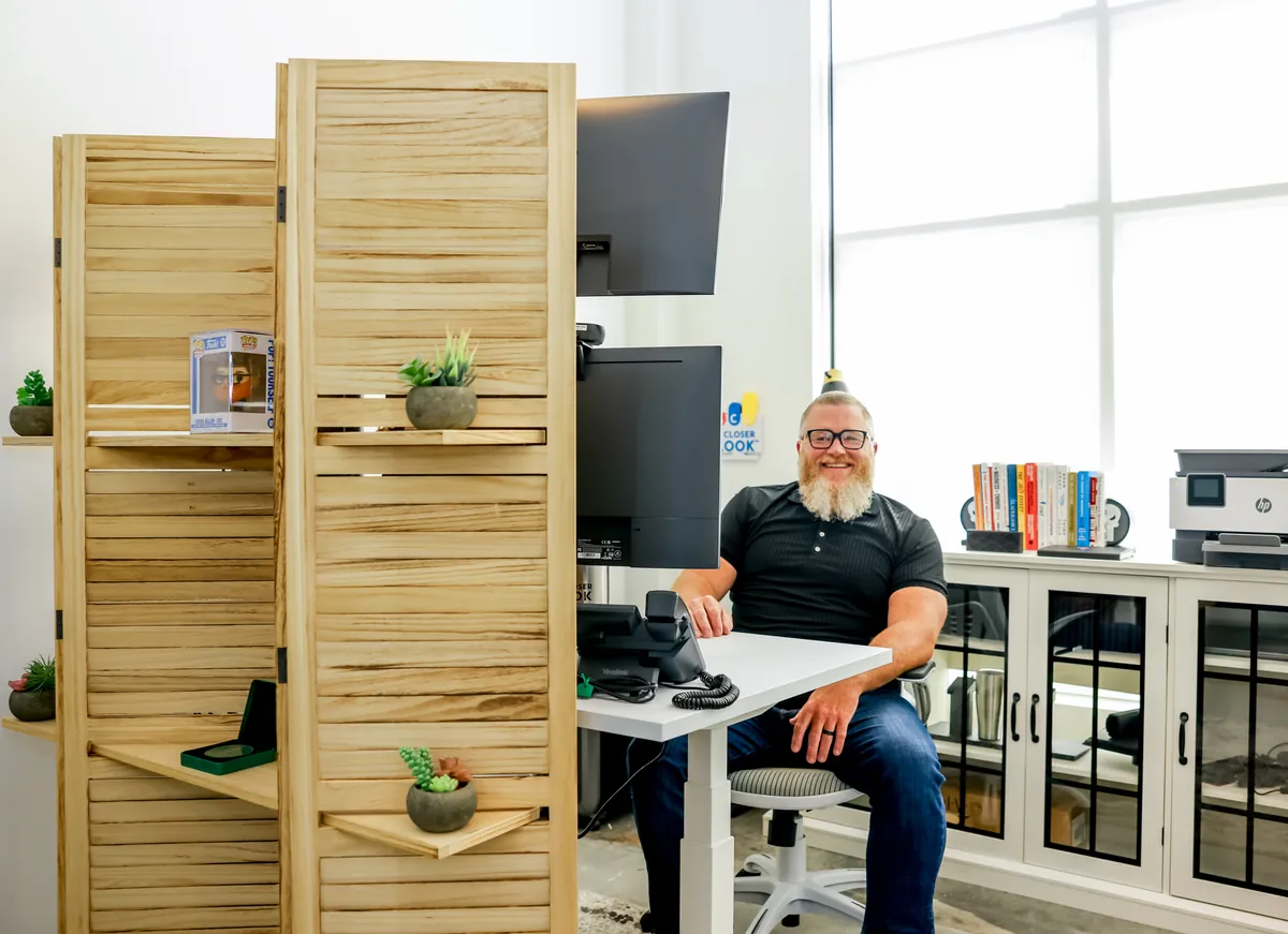 A member in his private office at THRIVE